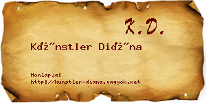Künstler Diána névjegykártya